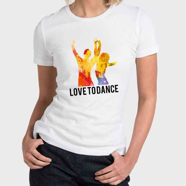 Women T-Shirt 2020-0007, Love To Dance