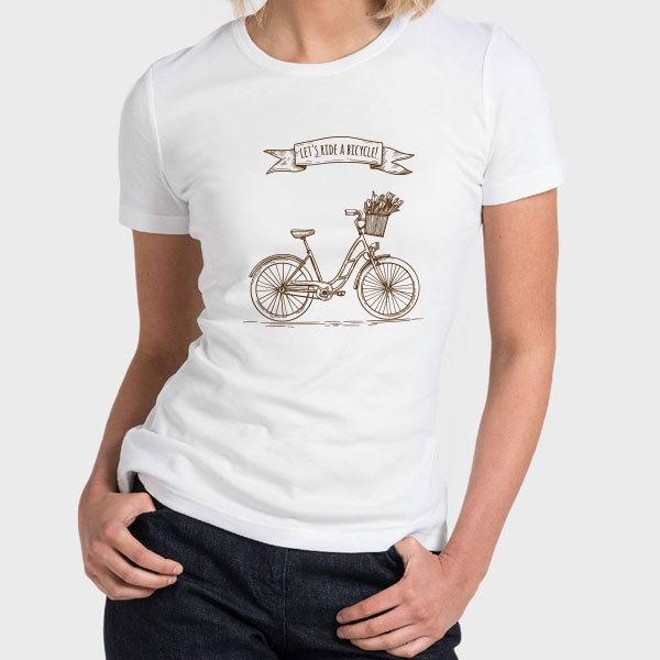 Women T-Shirt 2020-0009, Let's Ride A Bicycle