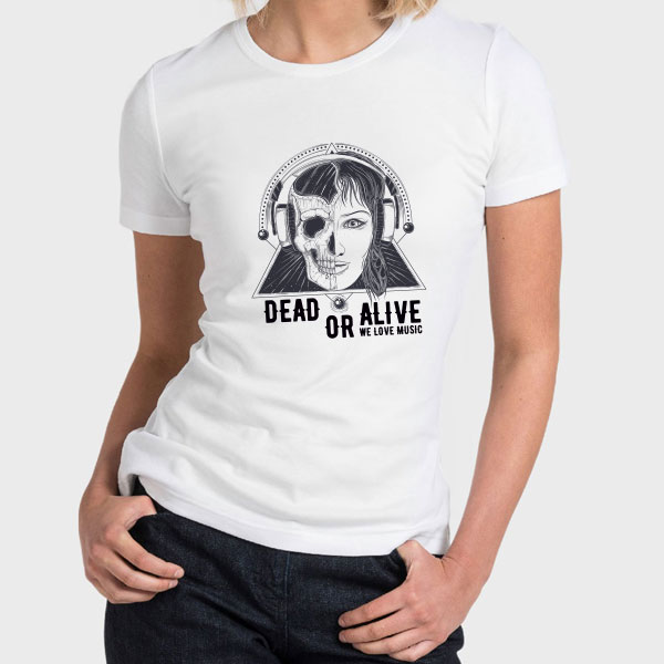 Women T-Shirt 2020-0010, Dead Or Alive We Love Music