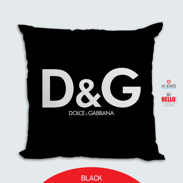 DOLCE & GABBANA, Μαξιλάρι Τυπωμένο, Σχέδιο 2021-3012, Hello Exclusive Design-Black