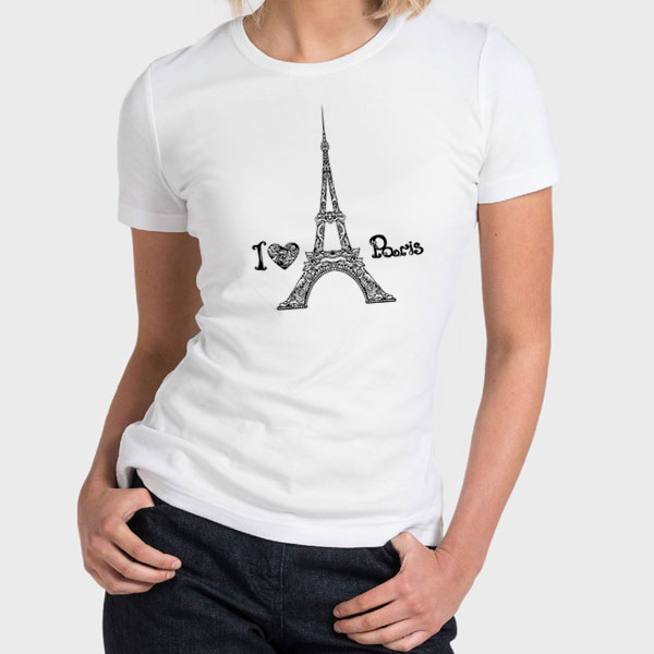 Μπλουζάκι Τυπωμένο 2020-2100, I Love Paris, Hello Design