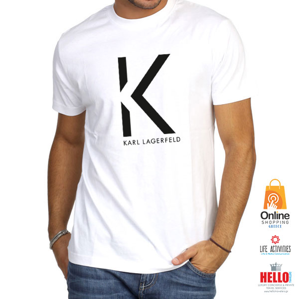 Μπλουζάκι Τυπωμένο 2020-2181A, Karl Lagerfeld, Hello Design