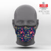 Υφασμάτινη Μάσκα Προστασίας Retro Colorful Pattern, HED-2021-3040