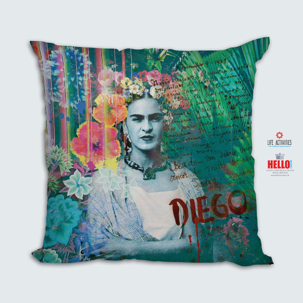 Μαξιλάρι Τυπωμένο, Σχέδιο 2021-3147, Frida Cahlo, Hello Exclusive Design