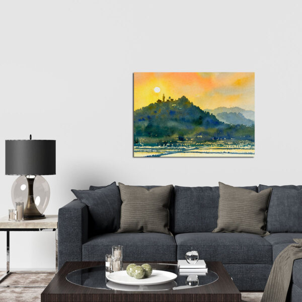 Πίνακας Ζωγραφικής, Σχέδιο Τοπίο με Βουνό, HEP-2021-4030