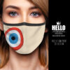 Υφασμάτινη Μάσκα Προστασίας Evil Eye Charm, Φυλαχτό Μάτι, HED-2021-3163