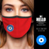 Υφασμάτινη Μάσκα Προστασίας Evil Eye Charm, Φυλαχτό Μάτι, HED-2021-3166