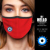 Υφασμάτινη Μάσκα Προστασίας Evil Eye Charm, Φυλαχτό Μάτι, HED-2021-3168