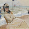 Πίνακας Ζωγραφικής, Camille on the Beach in Trouville, Claude Monet (1870), HEP-2021-4177