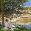 Πίνακας Ζωγραφικής, On the Bank of the Seine, Bennecourt, Claude Monet (1868), HEP-2021-4181