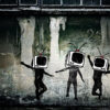 Πίνακας, Dancing TV Heads, Banksy, HEP-2021-4210