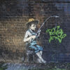 Πίνακας Ζωγραφικής, Ζωγραφικής, Fishing Boy, Banksy, HEP-2021-4212