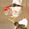 Πίνακας Ζωγραφικής, Hen and Rooster with Grapevine (1792), Ito Jakuchu, HEP-2021-4322