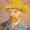 Πίνακας Ζωγραφικής, Self-Portrait with a Straw Hat (1887), Vincent Van Gogh, HEP-2021-4379