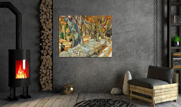 Πίνακας Ζωγραφικής, The Large Plane Trees (Road Menders at Saint-Rémy) (1889) , Vincent Van Gogh, HEP-2021-4385