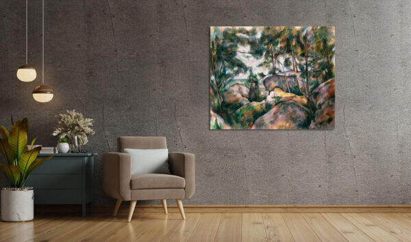 Πίνακας Ζωγραφικής, Rocks in the Forest (1890), Paul Cézanne, HEP-2021-4397