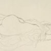 Πίνακας Ζωγραφικής, Reclining Nude with Drapery, Back View (1917–1918), Gustav Klimt, HEP-2021-4435